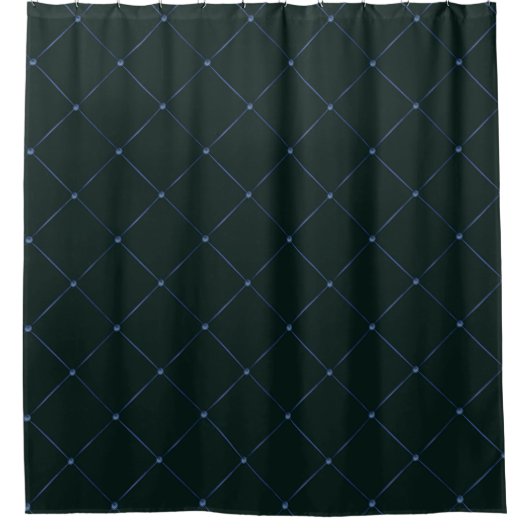ELEGANTE BLACK BLUE PATTERN SHOWER CURTAN DUSCHVORHANG (Vorderseite)