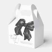 Elegante Black Bow Baby Shower Geschenkschachtel (Vorderseite)