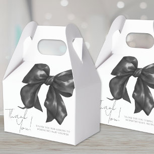 Elegante Black Bow Baby Shower Geschenkschachtel