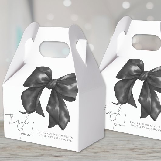 Elegante Black Bow Baby Shower Geschenkschachtel