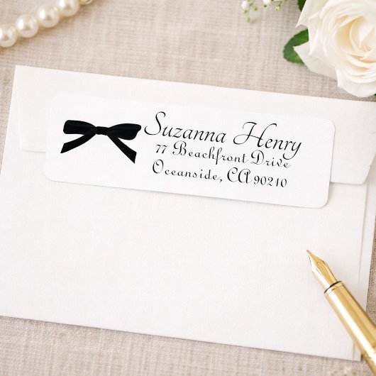 Elegante Black Bow-Klassik Handwriting