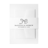 Elegante Black Bow Wedding Einladungsbanderole (Vorderseite Beispiel)