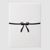 Elegante Black Bow Wedding Pergament Einladungen (Vorderseite)