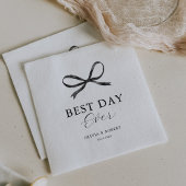 Elegante Black Bow Wedding Serviette