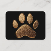 Elegante Black Business Card für Pet Care Services Visitenkarte (Rückseite)