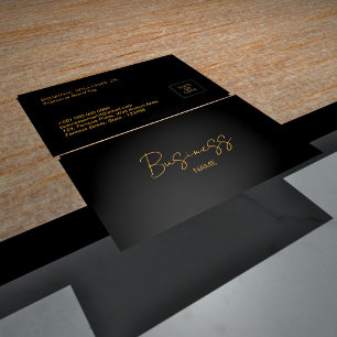 Elegante Black Business Card mit QR Code   DP7 Visitenkarte