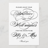 Elegante Black Calligraphy Advice und Well Wishing (Vorderseite)