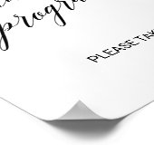 Elegante Black Calligraphy Programming Poster (Ecke)