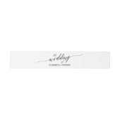 Elegante Black Calligraphy Wedding Bly Band (Flach)