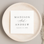 Elegante Black Calligraphy Wedding Serviette