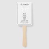 Elegante Black Calligraphy Welcome Wedding Party Fächer (Rückseite)