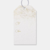 Elegante Black Cat and Gold Snow Globe Geschenk Ta Geschenkanhänger (Rückseite)