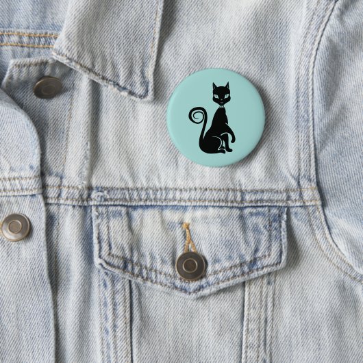 Elegante Black Cat Button (Beispiel)