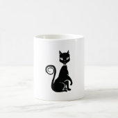 Elegante Black Cat Kaffeetasse (Mittel)