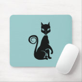 Elegante Black Cat Mousepad (Mit Mouse)