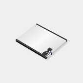 Elegante Black Cat Silhouette Post-it Klebezettel (angewinkelt)