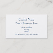 Elegante Black Cat Visitenkarte (Rückseite)