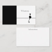 Elegante Black Cat Visitenkarte (Vorne/Hinten)