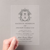 Elegante Black Chinoiserie Viktorianische Blumenho Acryleinladungen (Insitu (Handheld))