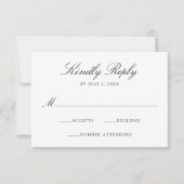 Elegante Black Chinoiserie Viktorianische Blumenho RSVP Karte (Vorderseite)