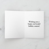 Elegante Black Christmas Tree Grußkarten Karte (Innenseite)