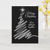 Elegante Black Christmas Tree Grußkarten Karte (Gelbe Blume)