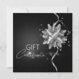 Elegante Black Classy Luminous Silver Bow Geschenk