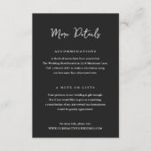 Elegante Black Clean Wedding Begleitkarte (Vorderseite)