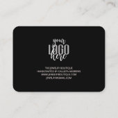 Elegante Black Coral Script Logo Kunde Vielen Dank Visitenkarte (Rückseite)