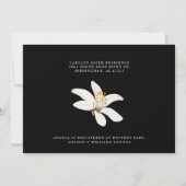 Elegante Black & Cream Bridal Dusche Einladung (Rückseite)