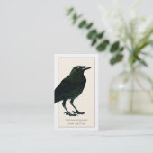 Elegante Black Crow Business Card Visitenkarte (Stehend Vorderseite)