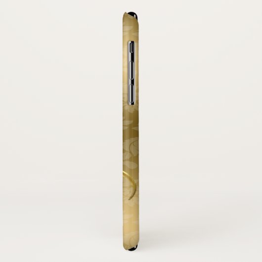 Elegante Black Damask Gold Wirbel Case-Mate iPhone Hülle (Hinten/Links)