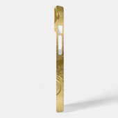 Elegante Black Damaskas Gold Wirbel Case-Mate iPhone Hülle (Rückseite / Links)