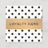 Elegante Black Dotted Imitats Gold Stripe Treuekar Treuekarte (Vorderseite)