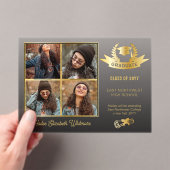 Elegante Black Fade mit vier Fotos | Gold Abschlus Acryleinladungen (Insitu (Handheld))