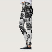 Elegante Black Floral Lace Leggings (Links)