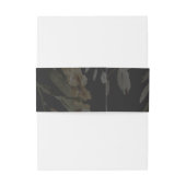 Elegante Black Floral Monogram Wedding Einladungsbanderole (Rückseitenbeispiel)