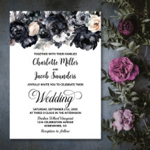Elegante Black Floral Wedding