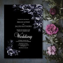 Elegante Black Floral Wedding