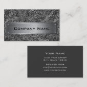 Elegante Black Foil Silver Plate Business Card Visitenkarte (Vorne/Hinten)