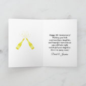Elegante Black & Gold 8. Wedding Anniversary Card Karte (Innenseite)