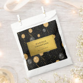 Elegante Black & Gold Ballons Geschenktütchen (Ausgeschnitten)