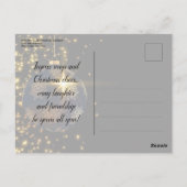 Elegante Black Gold Baubles Einladung Postkarte (Rückseite)