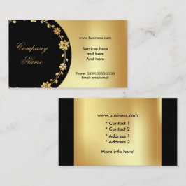 Elegante Black Gold Boutique Business Card Visitenkarte