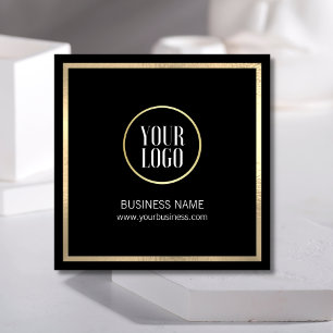 Elegante Black Gold Business Card   LOGO Telefonnummerkarte