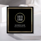 Elegante Black Gold Business Card | LOGO Telefonnummerkarte
