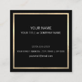 Elegante Black Gold Business Card | LOGO Telefonnummerkarte (Rückseite)