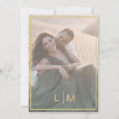 Elegante Black & Gold Calligrafy Wedding Einladung (Rückseite)