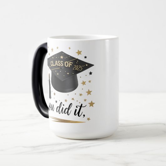 Elegante Black & Gold Class der Morphing-Tasse 202 Verwandlungstasse (Vorderseite Links)