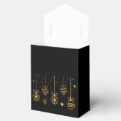Elegante Black Gold Custom Business Holiday Party Geschenkschachtel (Geöffnet)